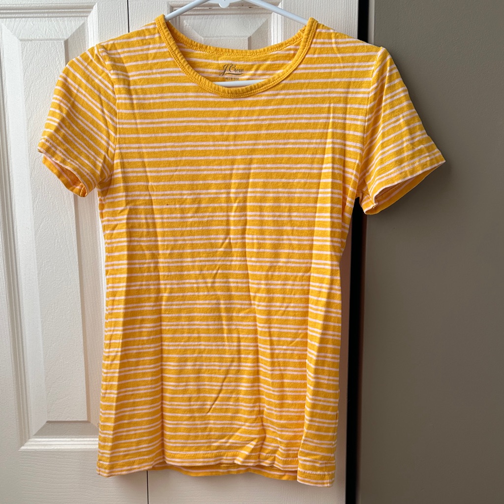 Jcrew Yellow Striped T-Shirt